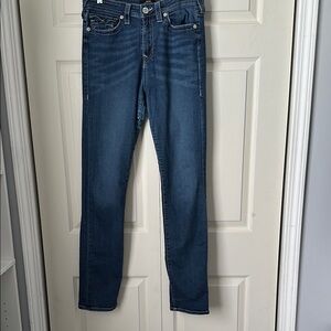 True Religion Blue Skinny Jeans mid rise straight Fit size 11 (size 31)